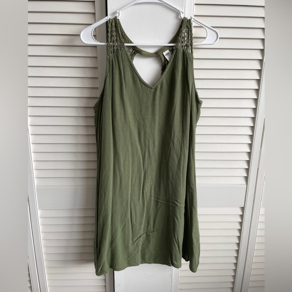 2 FOR $10 SALE - Loose Fitting Olive Green Sundress from Old Navy